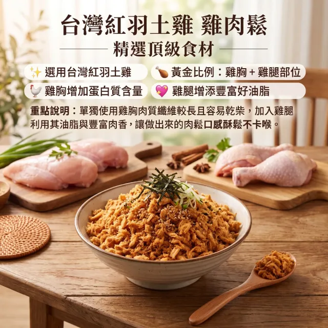 【王媽媽推薦】高蛋白無添加純雞肉鬆100g/入x3入組(任選；雞肉鬆+紫菜雞肉鬆)