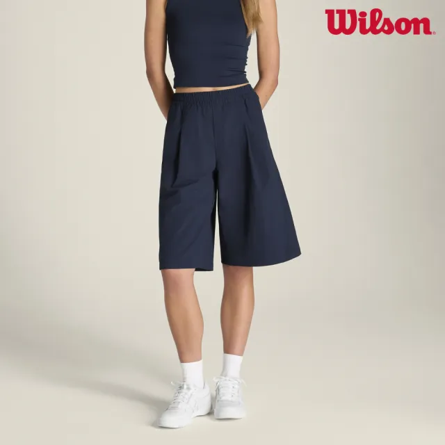 【WILSON】Sporting Manor Short Classic Navy 女款 服飾 短褲 百慕達短褲 寬褲 海軍藍 WE00346U001001