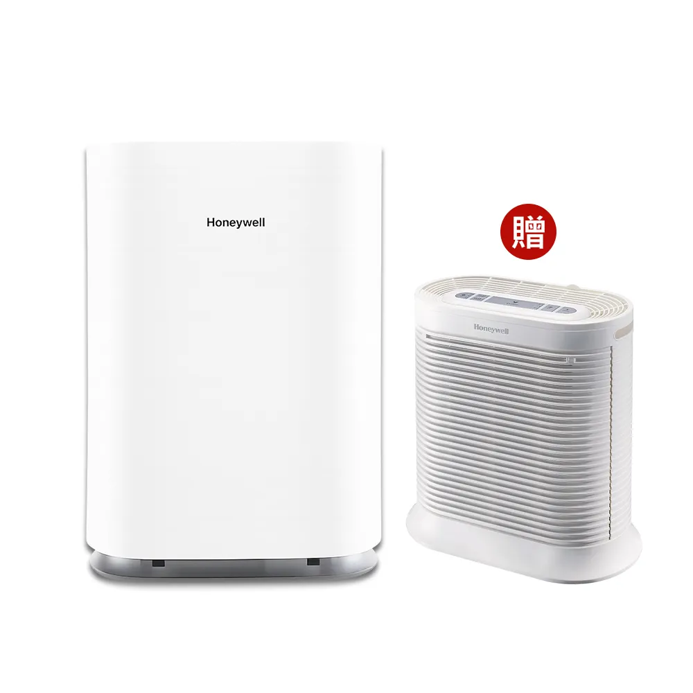 【Honeywell】(買大送小)純淨空氣清淨機HPA310WTW(適用6-14坪｜小純 mini)+抗敏空氣清淨機 HPA100APTW