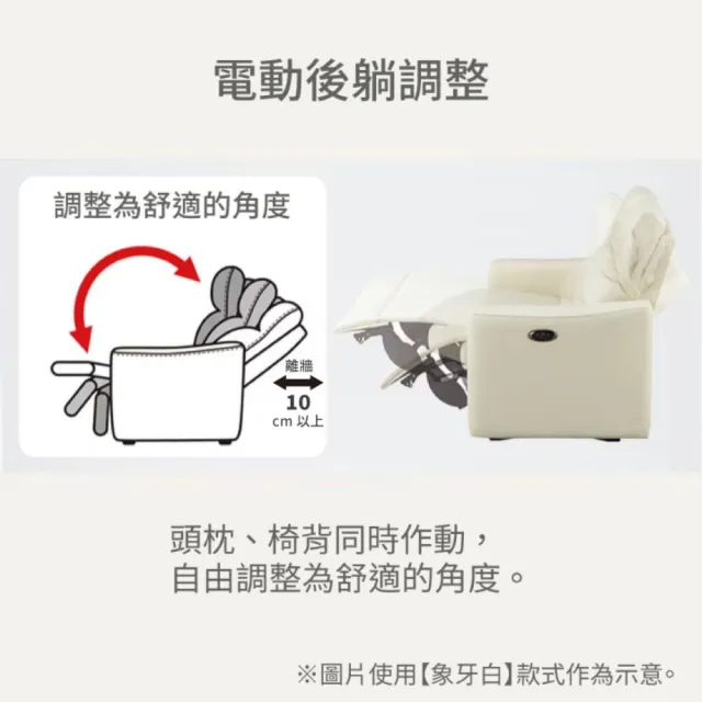 【NITORI 宜得利家居】◎耐磨耐刮 防潑水貓抓布 3人用電動沙發 電動可躺式沙發 UM01 N-S布 AQ-LGY(0)