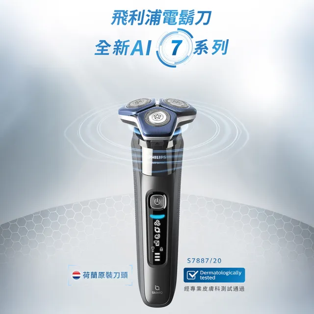 【Philips 飛利浦】S7887/20 SkinIQ 7000智能系列電鬍刀(官方直營)