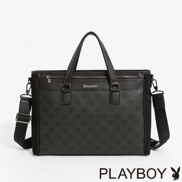 【PLAYBOY】托特包  Classic Elegance系列 - 咖啡色