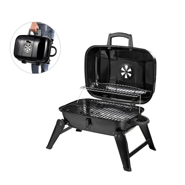 【EARISE 雅蘭仕】騰宏 庭院小型BBQ碳爐燒烤爐 戶外露營燒烤架 家用可攜式燒烤架 折疊木炭燒烤爐