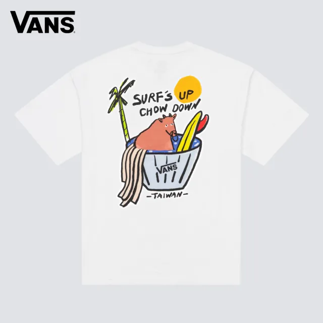 【VANS】Taiwan Culture 台灣限定 牛肉麵X衝浪 白色短袖T恤