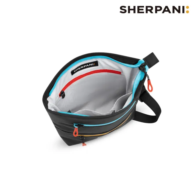 【Sherpani】雙11 RFID 防潑水多功能斜背包 26I Sadie 4L｜黑彩色 (RFID屏蔽 撥水 附零錢包)