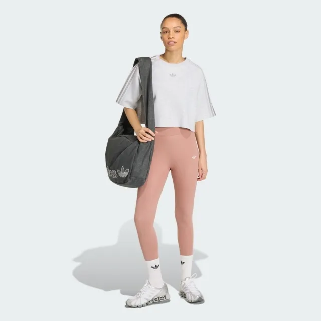 【adidas 愛迪達】Sst 2.0 Boxy Te 女 T恤 休閒短袖 短版上衣 穿搭 灰(KX4737)