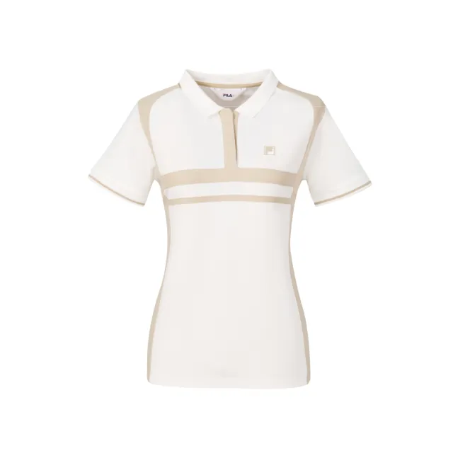 【FILA】女短袖POLO衫-棕色 5POA-5006-KK