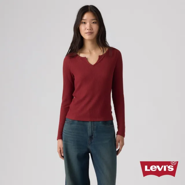 【LEVIS】Sabrina 長袖舒適疊穿上衣 / 微彈性 女生上衣 熱賣單品 0087Y-0001