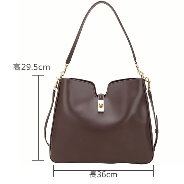 【CELINE】賽琳 Camille 16 Soft 中型 旋扣柔軟小牛皮肩背流浪包(酒紅 hobo 手提 大容量包)