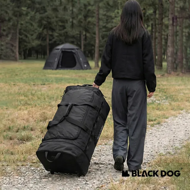 【Blackdog】拓川可折疊滾輪行李袋 露營裝備袋88L XB018 (台灣公司貨)