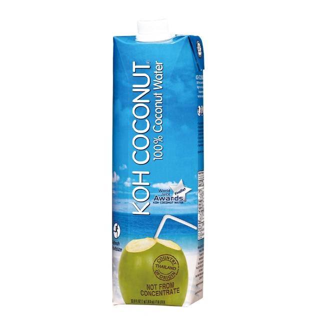 【KOH COCONUT 酷椰嶼】100%椰子水 1Lx1箱(共12入)