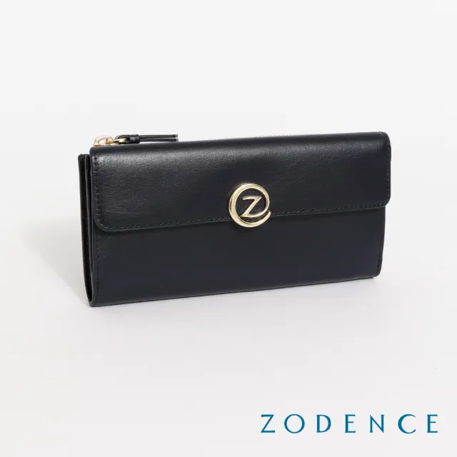 【ZODENCE 佐登司】FOLIA雙面牛皮拉鍊長夾-多色 (皮夾/女夾)