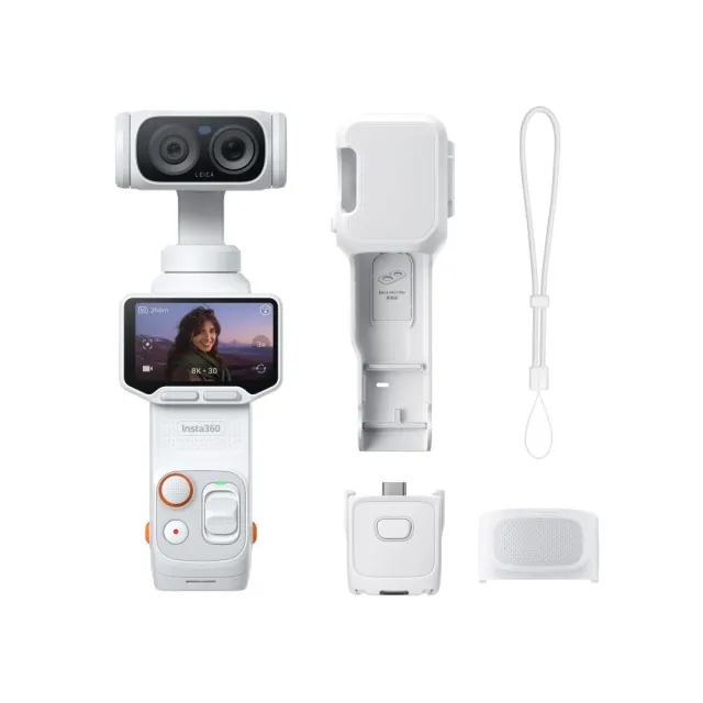 【Insta360】Luna Ultra 旗艦雙鏡頭雲台相機 標準套裝 月光白+無憂換2年版(公司貨)