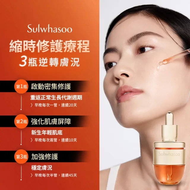 【Sulwhasoo 雪花秀】官方直營 滋陰蔘縮時修護安瓶20g (#心安瓶)