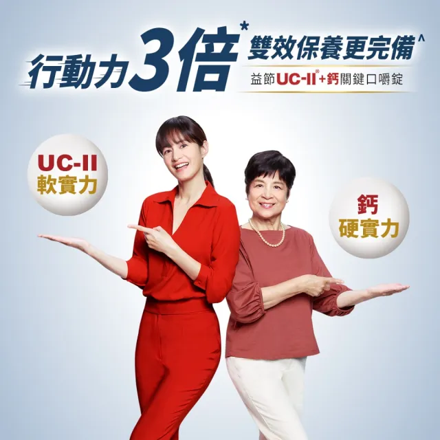 【Move Free 益節】UC-II+鈣關鍵口嚼錠4瓶(共120錠 uc2/關鍵/保健/補鈣/鈣/ucii/UC-II/uc2推薦)
