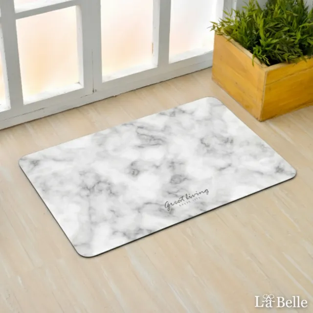 【Great Living 格蕾寢飾】La Belle 抗菌可水洗軟式珪藻土強效吸水地墊60*39cm(多款任選)