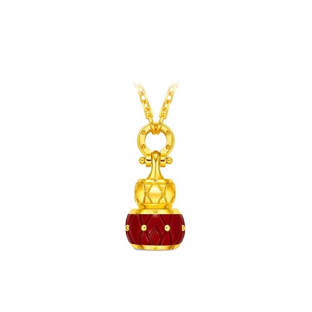 【周大福】傳頌系列 鼓元素葫蘆 黃金項鍊(8月超級新品)