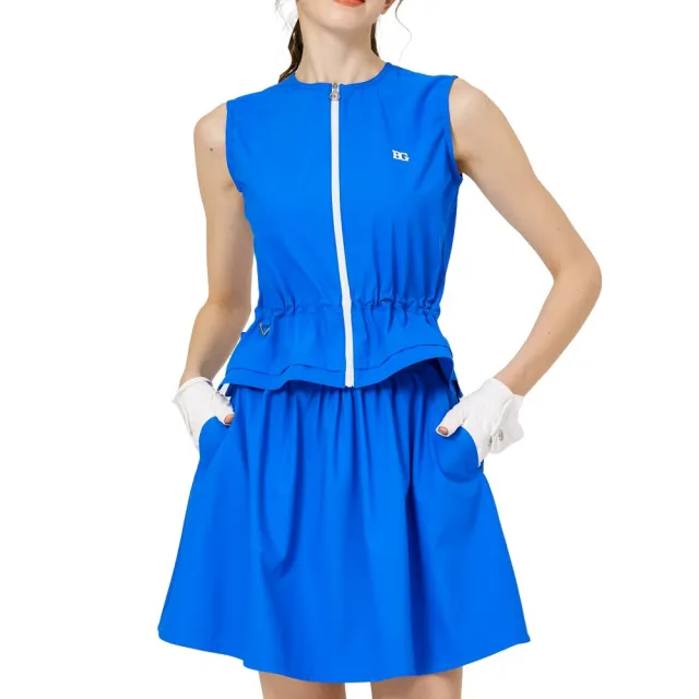【BLKTEE GOLF】出清特價 分離式女運動套裙-粉紅.彩藍(高爾夫套裝 無袖運動套裝)