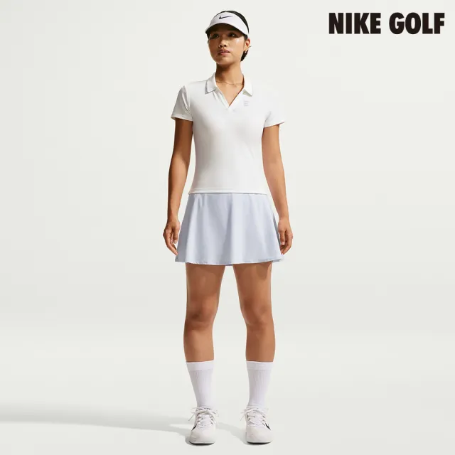 【NIKE GOLF】NikeCourt Slam 女款 Dri-FIT 短袖有領衫 白色(IU0851-100)