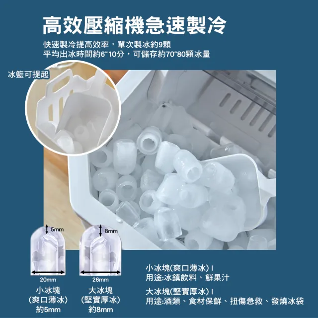 【G-PLUS 拓勤】微電腦全自動製冰機 GP-IM01+收納袋(GP小冰快 製冰機 冰塊機 露營 逐露天下)