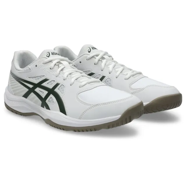 【asics 亞瑟士】Court Slide 4 男 網球鞋 抗扭 瞬移 硬土 白 綠(1041A483-103)