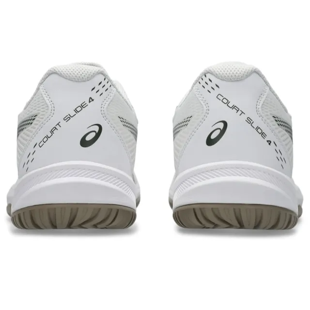 【asics 亞瑟士】Court Slide 4 男 網球鞋 抗扭 瞬移 硬土 白 綠(1041A483-103)