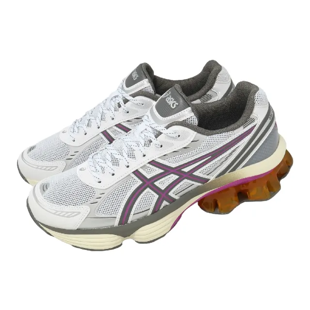 【asics 亞瑟士】休閒鞋 GEL-Kinetic Fluent 男鞋 白 復古跑鞋 亞瑟膠 1203A591100