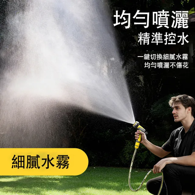 【MUAN】金屬高壓洗車園藝噴槍(10段水型/強力增壓水槍/澆花噴槍/花灑噴頭/洗車清潔/園藝工具)