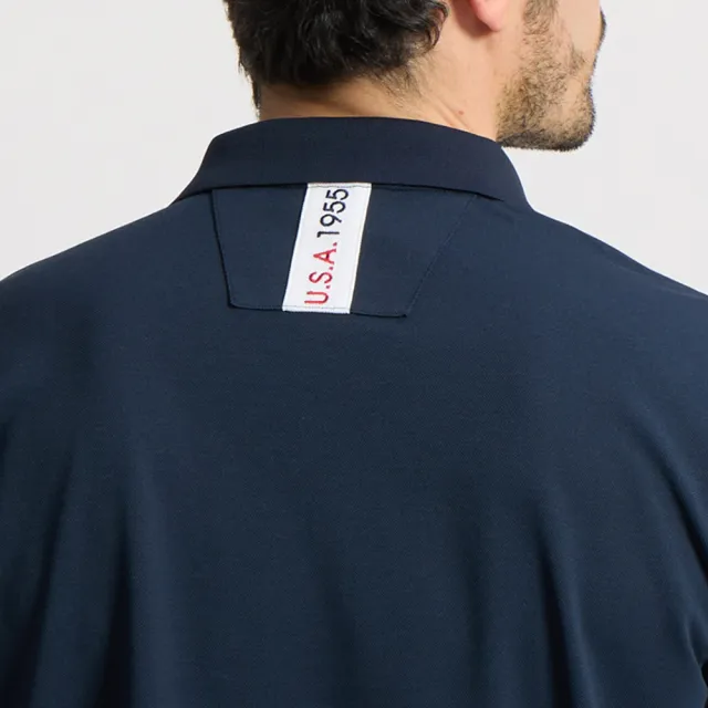 【Munsingwear】企鵝牌 男款深藍色 經典刺繡撞色點綴短袖 Polo 衫 MGXJ2026