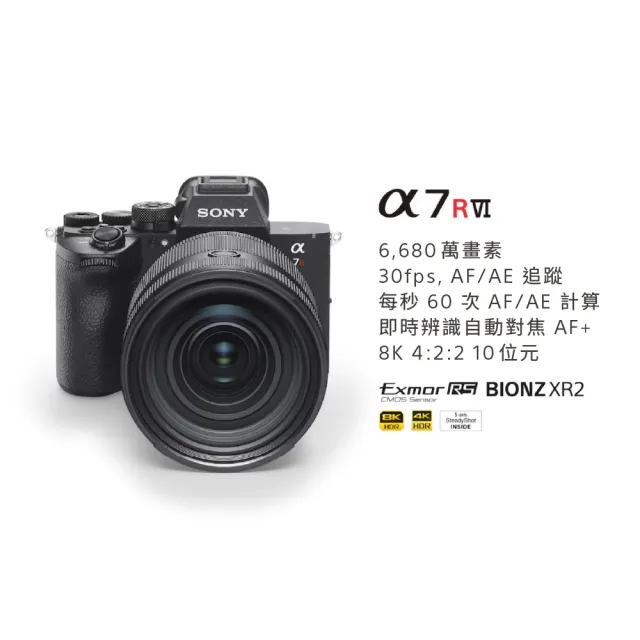【SONY 索尼】數位單眼相機 ILCE-7RM6 (公司貨 保固18+6個月)