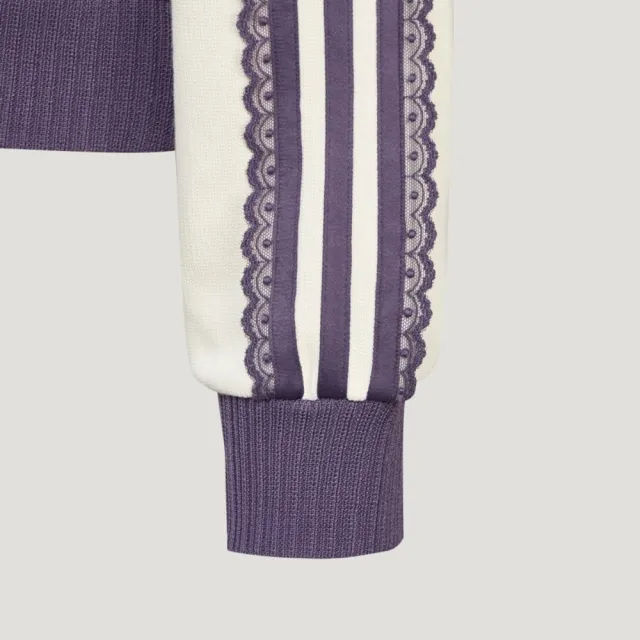 【adidas 愛迪達】Knit Track Top 女 立領外套 運動外套 休閒穿搭 柔軟 經典 米(LF2334)