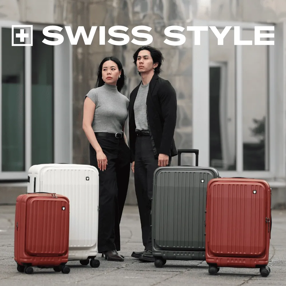 【SWISS STYLE】26+20吋超值兩件組 BERMAS TOP 2.0升級版－上掀前開式 可加大日本煞車行李箱(7色可選)