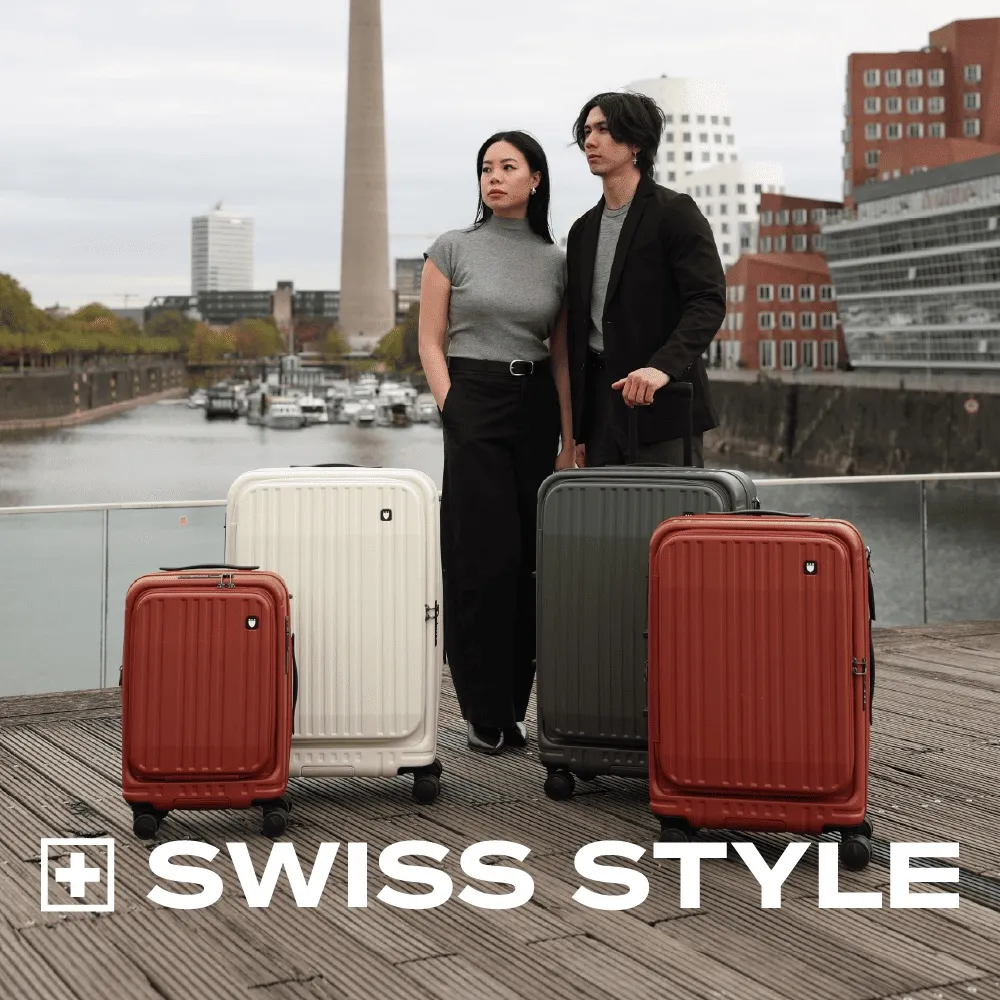 【SWISS STYLE】29+20吋超值兩件組 BERMAS TOP 2.0升級版－上掀前開式 可加大日本煞車行李箱(7色可選)