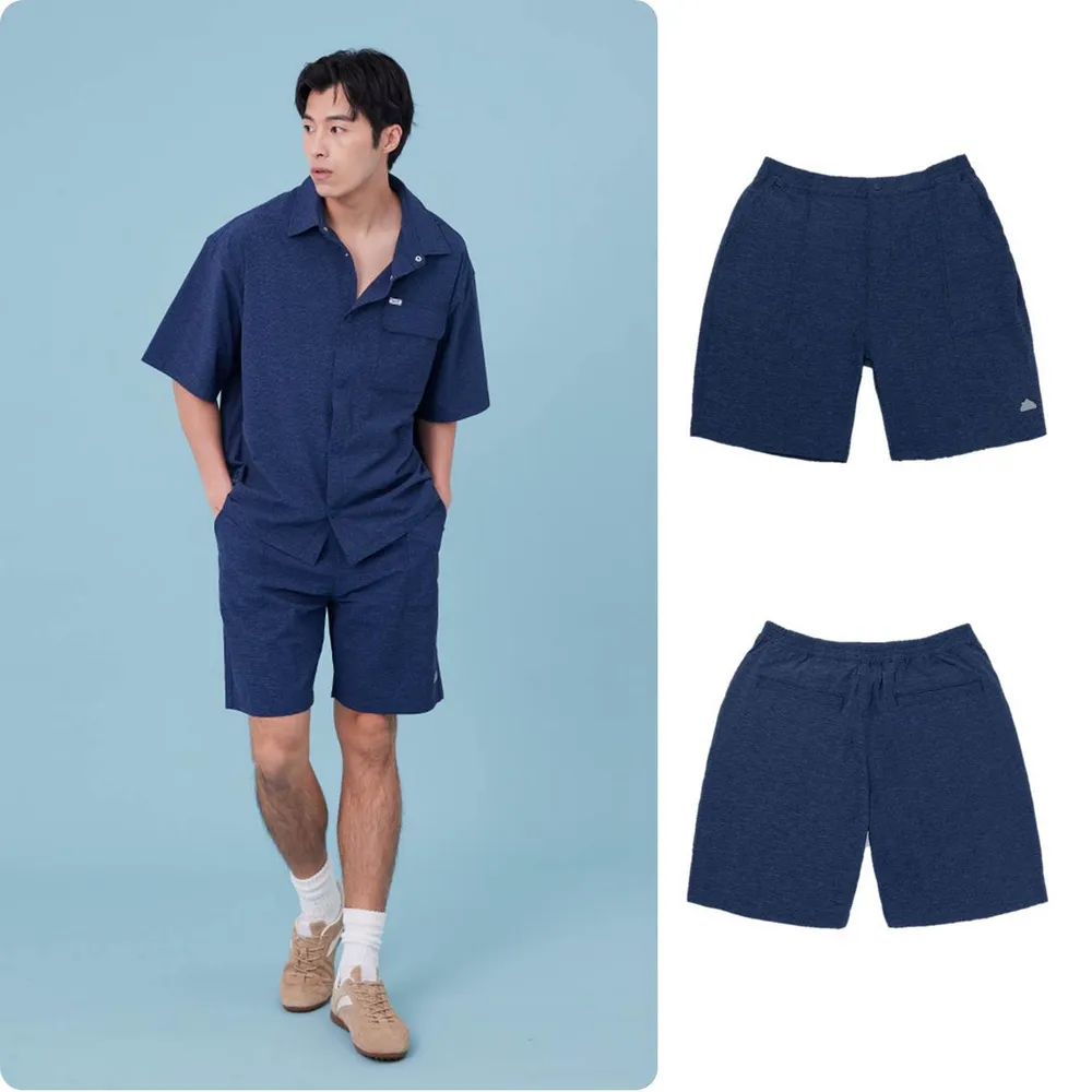 【Lee】男裝 休閒短褲 / 百慕達短褲 工裝短褲 海軍藍 / LB621005179
