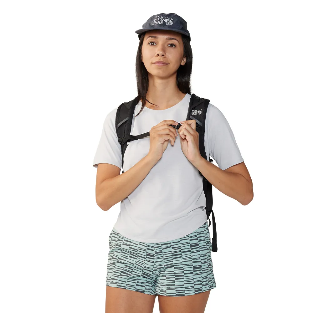 【Mountain Hardwear】Sunblocker Short Sleeve Women 防曬短版短袖排汗衣 女款 冰灰 #2067781