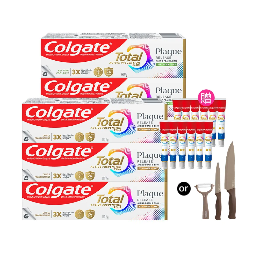 【Colgate 高露潔】全效抗牙菌斑牙膏95gX6入(清恬薄荷/舒心沁涼)