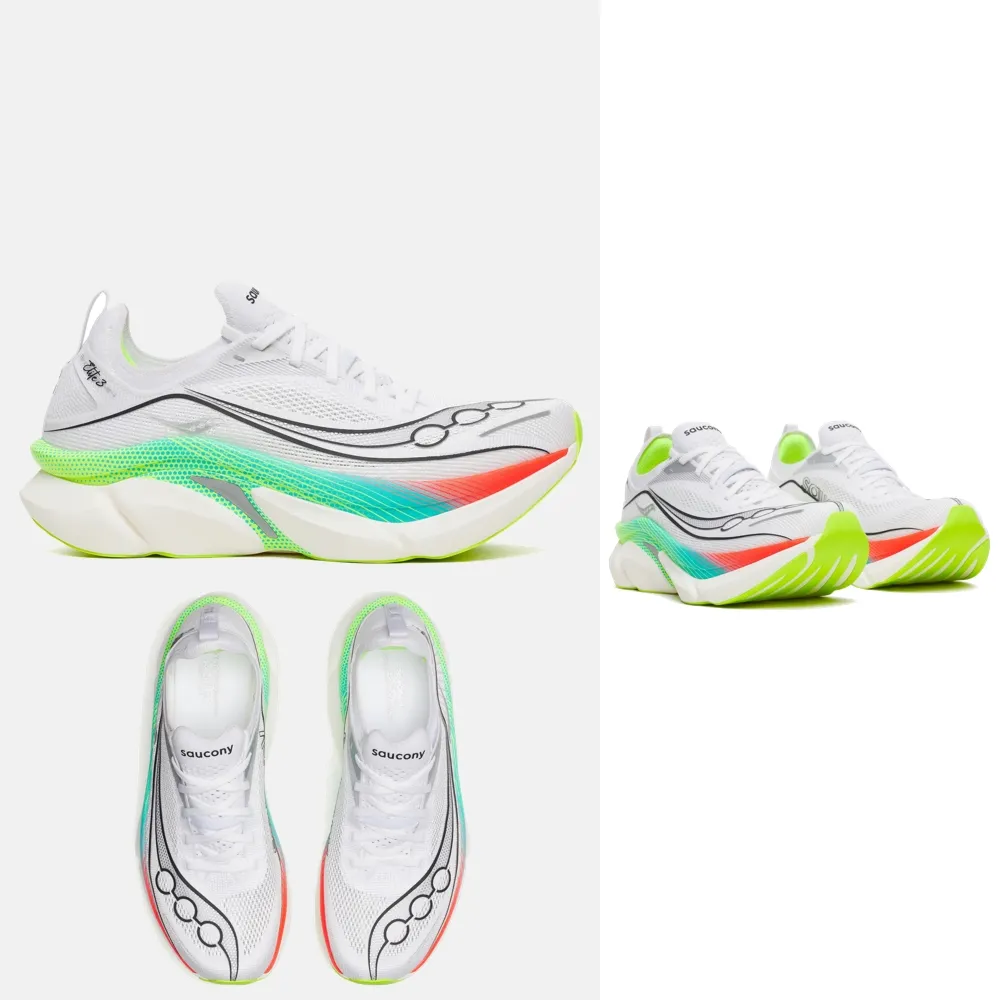 【SAUCONY 索康尼】ENDORPHIN ELITE 3 男款 路跑鞋 S100981-1021 流動白 碳纖維板 競速 馬拉松