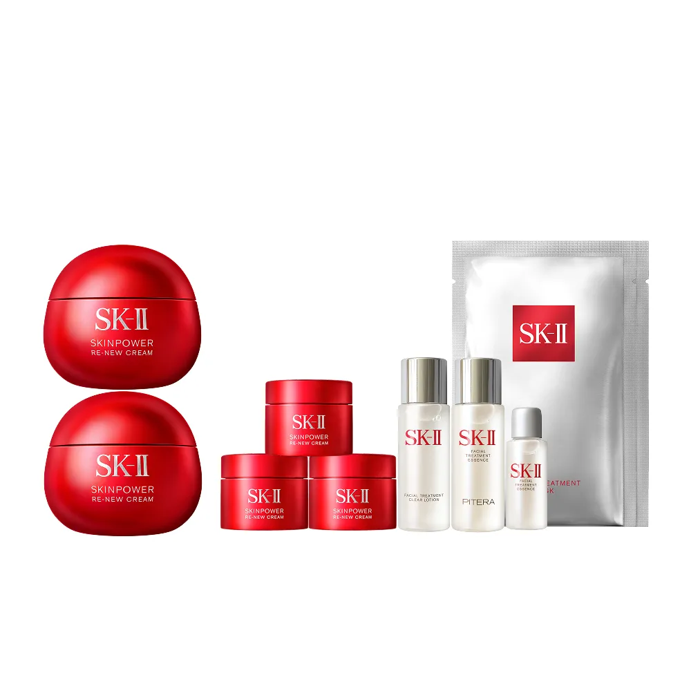 【SK-II】官方直營 肌源賦能煥顏活膚霜100g囤貨雙入組(經典版/乳霜/臉部保養/澎彈/緊緻/大紅球)