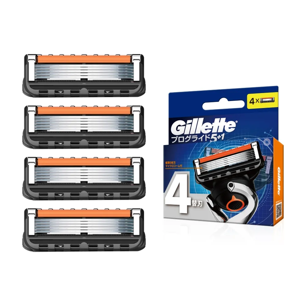 【Gillette 吉列】ProGlide 無感系列刮鬍刀頭(4刀頭)