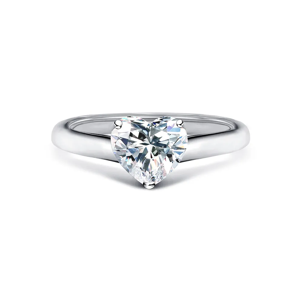 【IS DIAMOND】IGI 一克拉鉑金台鑽石戒指 VVS高規格淨度 心形 花式車工(培育鑽石)