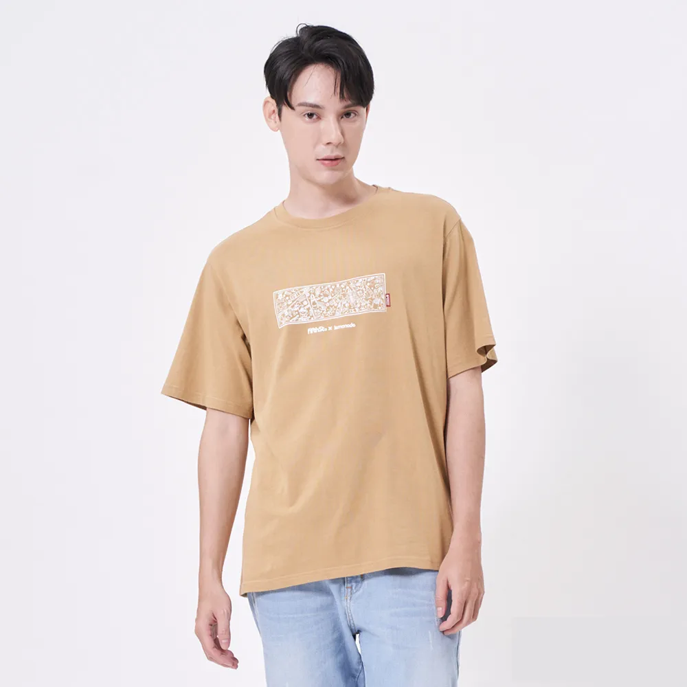 【5th STREET】中性 短t 短袖 上衣 t恤 TEE 塗鴉 童趣 印花 卡其(570885)