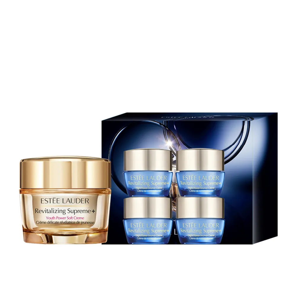 【Estee Lauder 雅詩蘭黛】年輕無敵日夜膠原體驗組(膠原霜30ml+膠原藍霜7mlX4/乳霜/乳液/情人節送禮推薦)