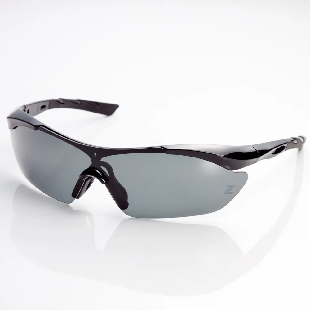 【Z-POLS】質感黑TR90頂級材質 搭載抗UV400頂級Polarized偏光運動太陽眼鏡(輕巧彈性配戴舒適)