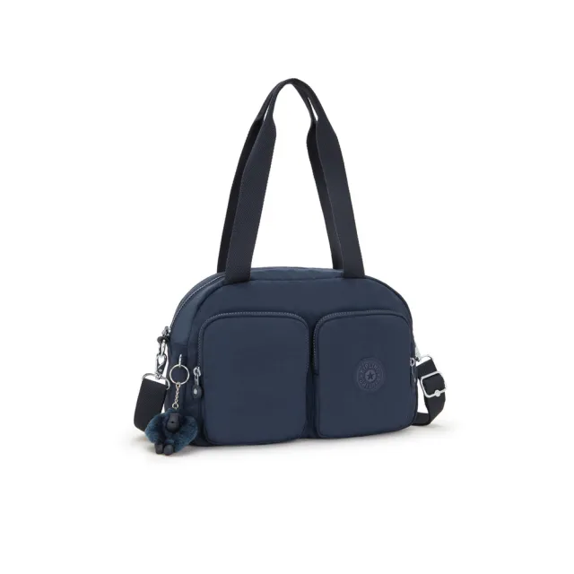【KIPLING】碧海深藍多口袋實用斜背包-COOL DEFEA 女包