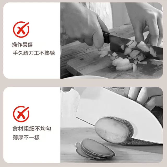 YOKA 優家廚電 電動切菜器 切片切絲機 全自動切菜機 便攜切菜器 家用切菜機 蔬果料理切菜機