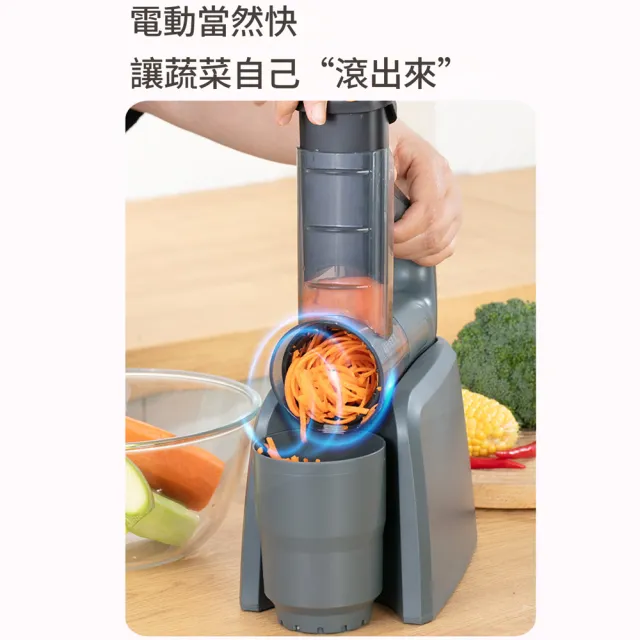 YOKA 優家廚電 電動切菜器 切片切絲機 全自動切菜機 便攜切菜器 家用切菜機 蔬果料理切菜機