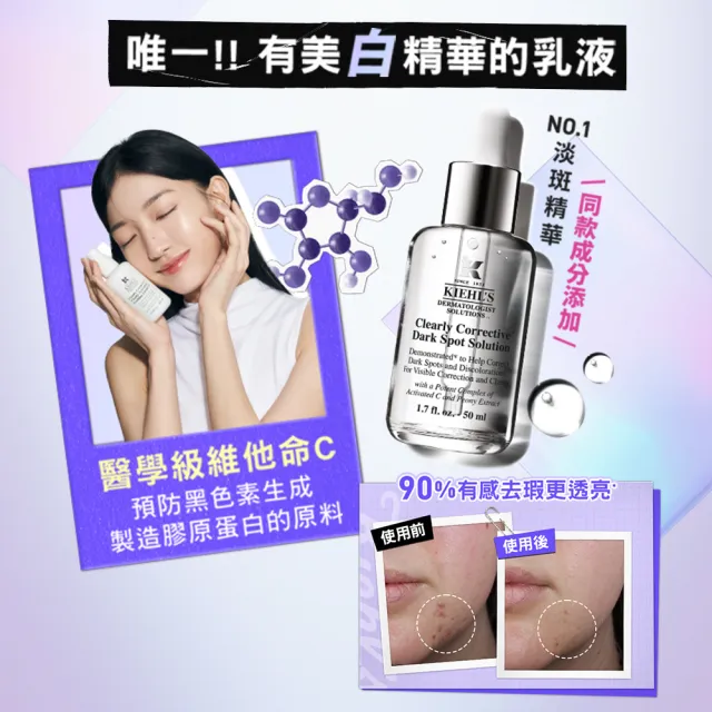 【Kiehl’s 契爾氏】官方直營 激光精華彈潤美白乳液 100ml(Kiehl’s/新品上市)
