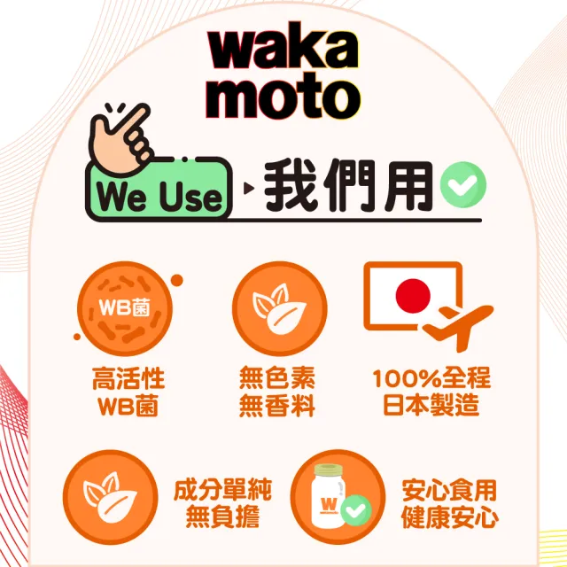 【Wakamoto 若元】若元益生菌 二瓶組(220錠/瓶_食品、獨家高活性WB菌、使排便順暢、日本原裝)