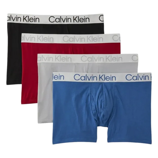 【CALVIN KLEIN】ck男內褲 超細纖維 舒適 快乾 四角內褲(超值 四件組)