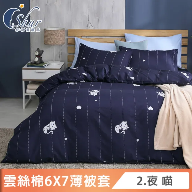 【ISHUR 伊舒爾】台灣製造 雲絲棉 薄被套(6X7尺 雙人尺寸)